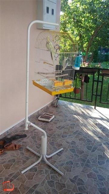 Кафез за папагал и држач